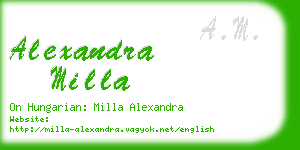 alexandra milla business card